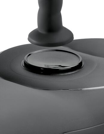 Черное надувное кресло с платформой для фиксации дилдо Body Dock Inflatable Love Seat